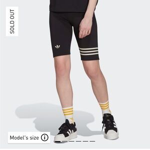 NWT 2XS high rise ADICOLOR NEUCLASSICS BIKE LEGGINGS tight fit black/ cream